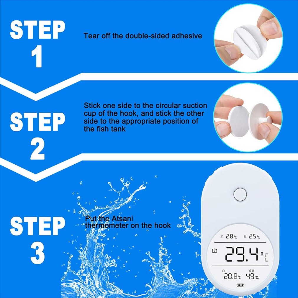 Aquarium Thermometer Met Alarm Vissenkom Thermomet... Grandado