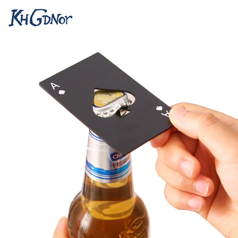 Khgdnor Poker Card Bier Flesopener Creatieve Schoppen Een Opener Rvs Drink Fles Openers Bar Gereedschap