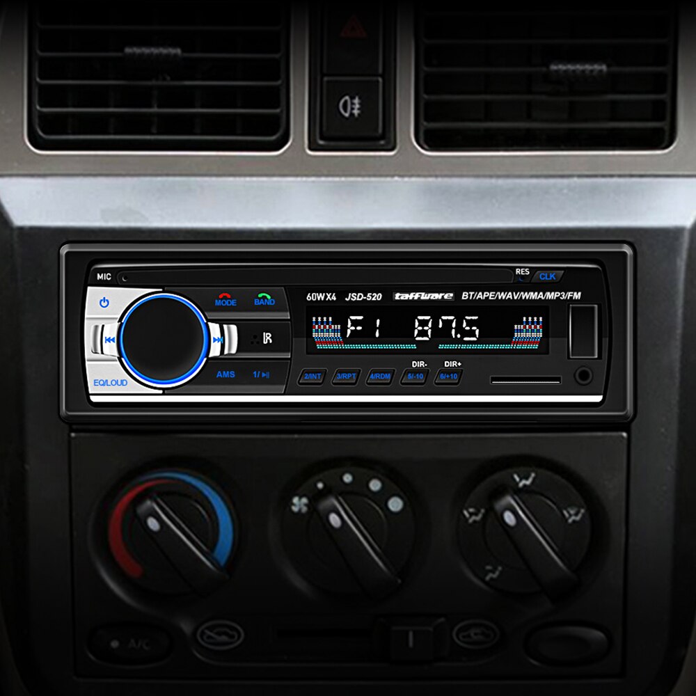 AMPrime Car Radio Bluetooth FM Stero Radio USB SD AUX Audio Player Auto Electronics Subwoofer In-Dash 1 DIN Autoradio ISO 12Pin