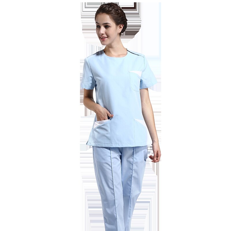 Operating room women's short-sleeved hand washing clothes separate set shabu hand washing clothes work clothes set: S