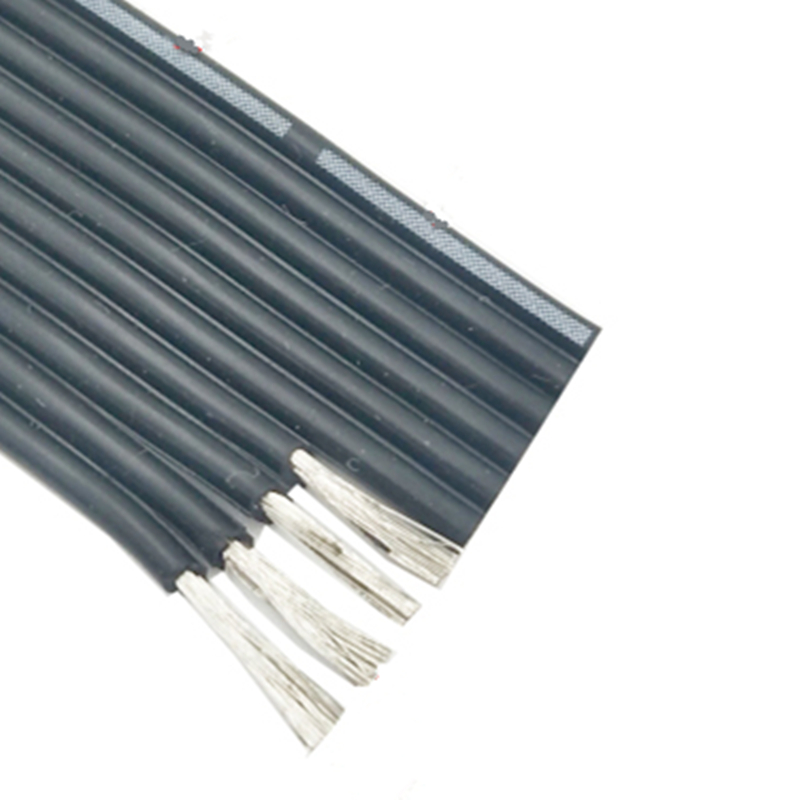 Høj temperatur blød parallel line super blød 28 awg silikone kabel 2p 3p 4p 6p parallel line sort elektrisk ledning