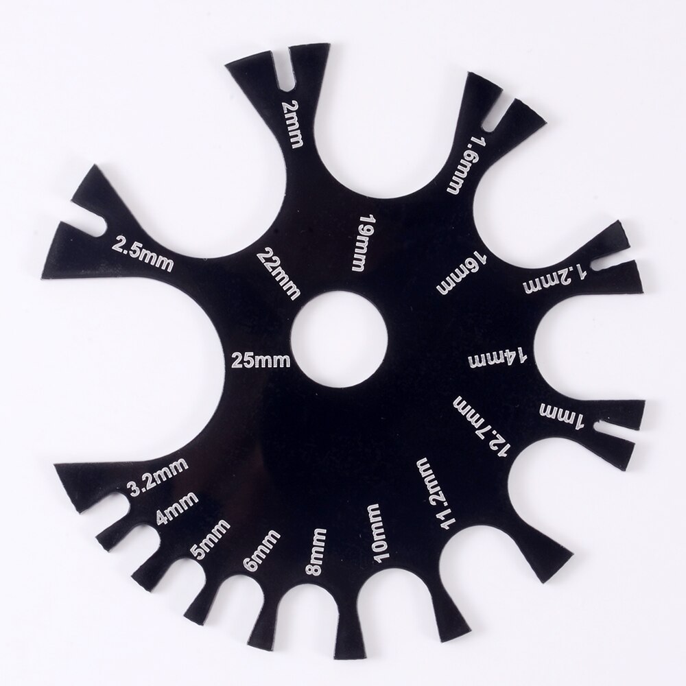 1Pc Acrylic 18g to 1" Gauge Wheel Tool Measure size for Body Piercing Measurement Tester Ruler Gauge Diameter Tools welry: Default Title