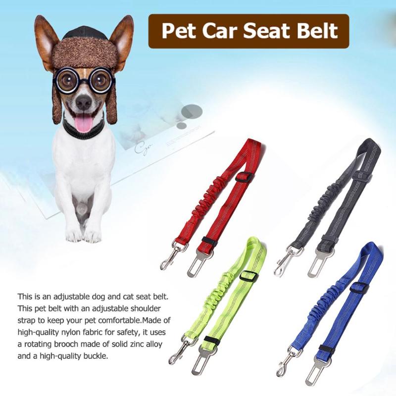 Verstelbare Hond Auto Gordel Harness Elastische Pet Seat Nylon Materiaal Sterk En Duurzaam Riem Reflecterende Veiligheid Touw
