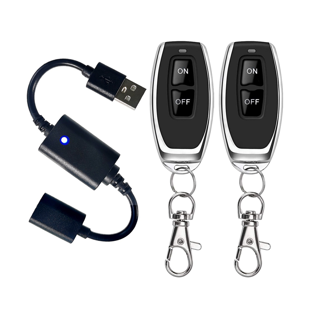 DC 5V USB Bezprzewodowy przełącznik zdalnego sterowania RF Sterownik Włączanie Wyłączanie zasilania Do taśmy świetlnej LED Lampka do czytania Wentylator świetlny: YELLOW