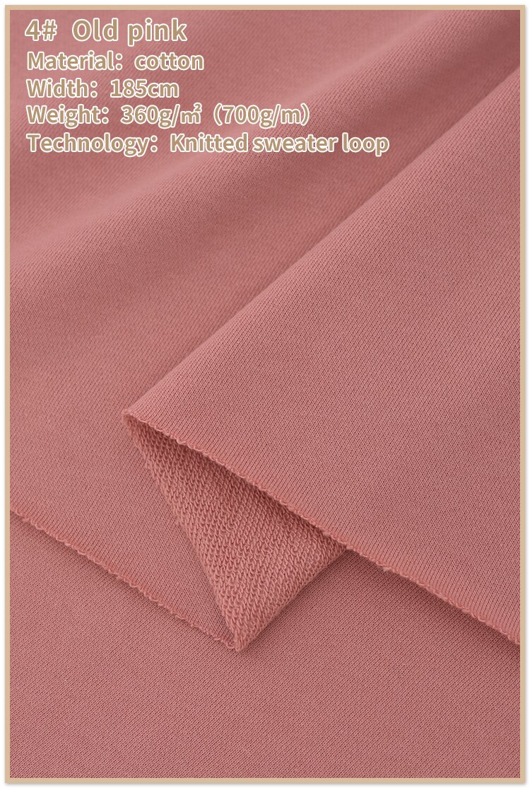 Fransk frotté bomuldsstof slidbestandigt bomuldsstof kraftig sweatshirtstof til hættetrøje 185 x 50cm: 4