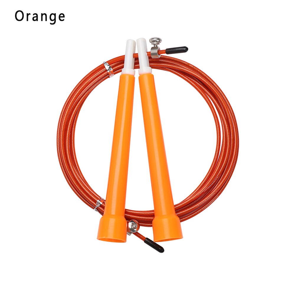 1PC ABS Handle Adjustable Steel Wire Jump Ropes Aerobic Exercise Lose Weight Skiping Rope Body Building Fitness Accessories: Orange