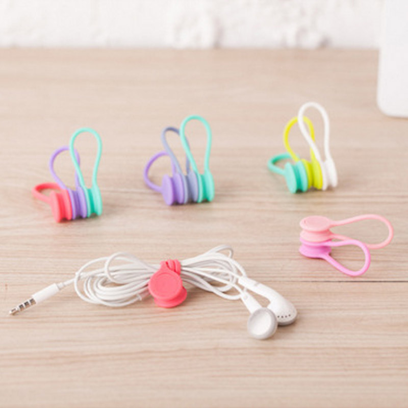 Multifunktions Kopfhörer Kabel Wickler Kabel Halfter Magnet Spule Wickler Naben Silikon 1Stck Headset Typ Kabel Draht Veranstalter
