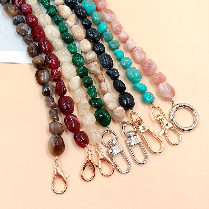 60cm DIY Austauschbare Tasche Griff Perle praktisch Kette Tasche Zubehör Handtasche Gurt Alle-spiel Acryl Schulter Taschen gürtel