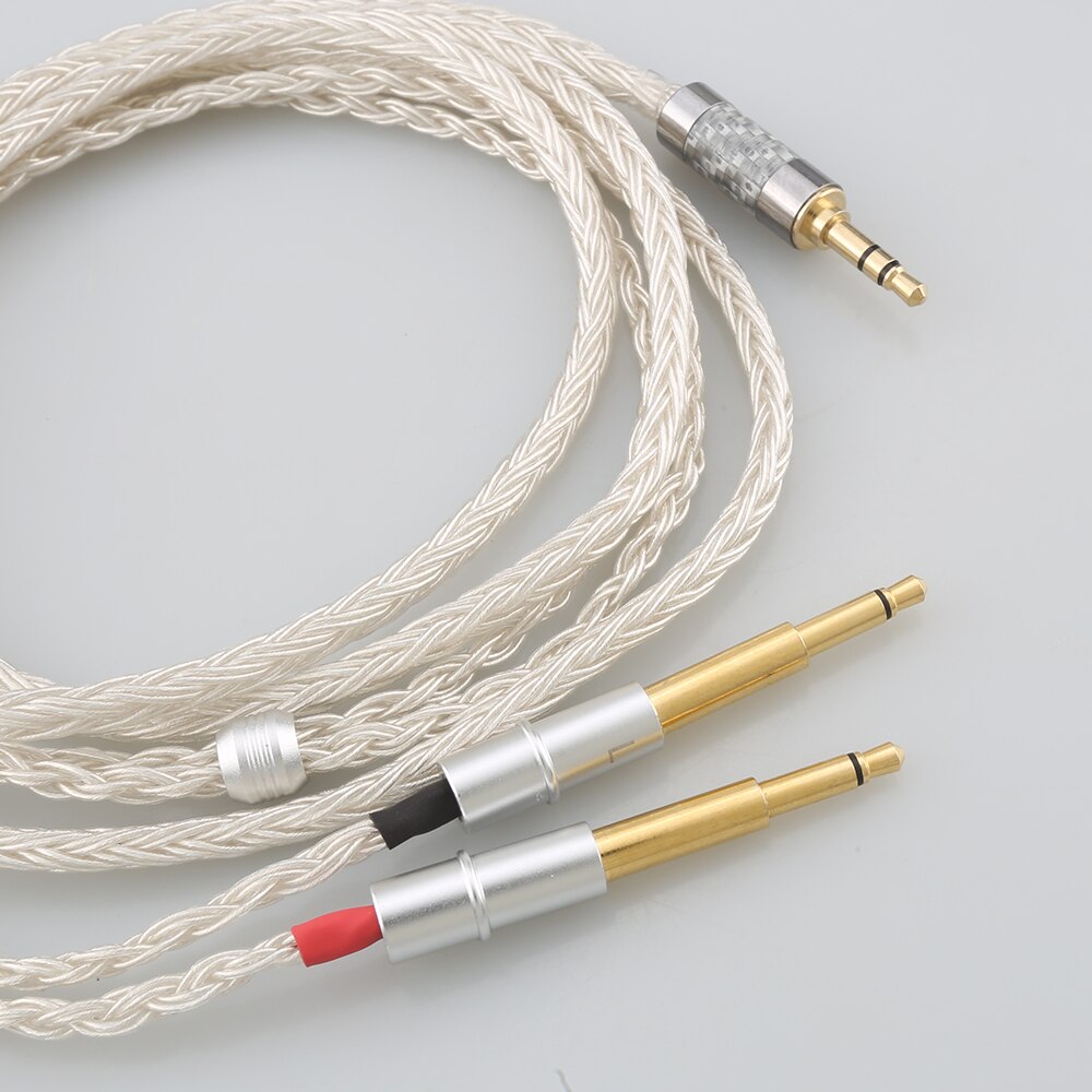 2.5/3.5/4.4/6.5mm Male Plug 16Core 7N OCC Silver Plated Earphone Cable For Meze 99 Classics NEO NOIR Headset Headphone