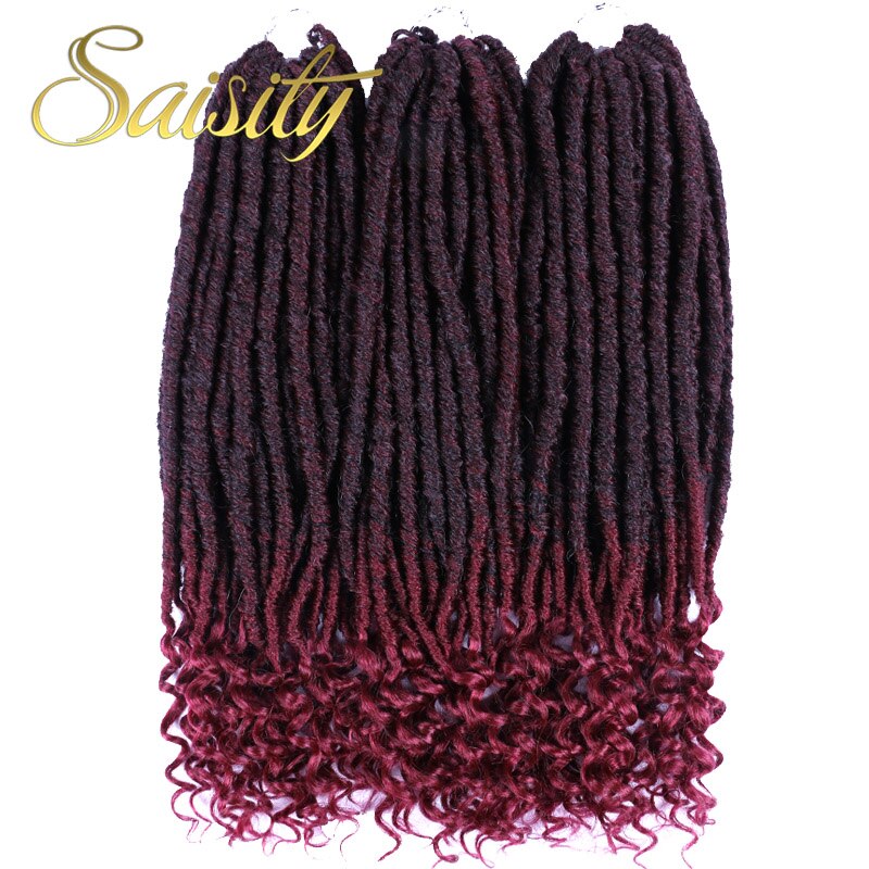 Saisity faux locs jumbo dreads flätor hårförlängningar 20 tum syntetisk mjuk naturlig loc frisyr virkat hår