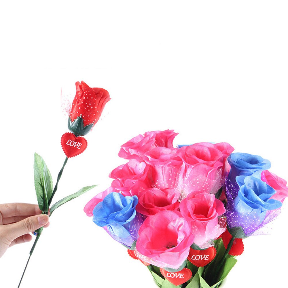 1 Pc Onderwijs Baby Speelgoed Led Knippert Simulatie Romantische Rose Bloem Nachtlampje Kleurrijke Educatief Speelgoed Y213
