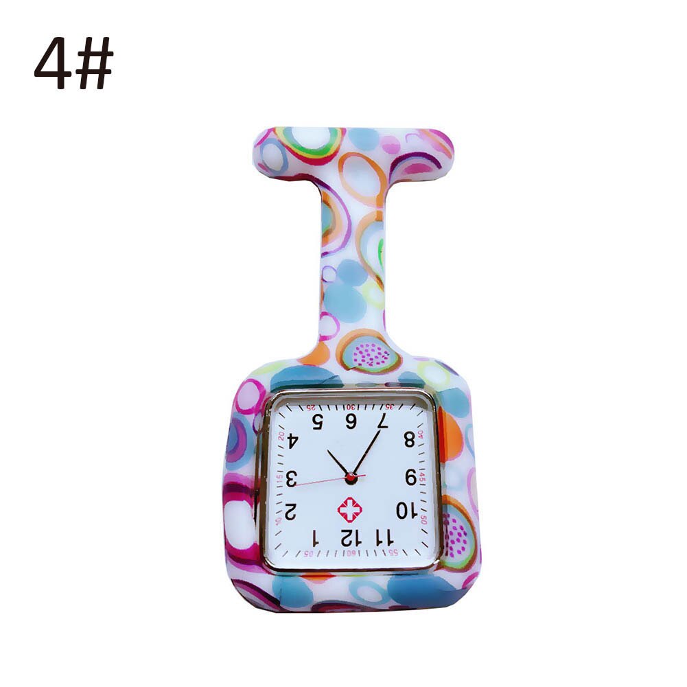Relojes esfera cuadrada de silicona para enfermera, reloj de enfermera, broche para Doctor, relojes colgantes TT @ 88