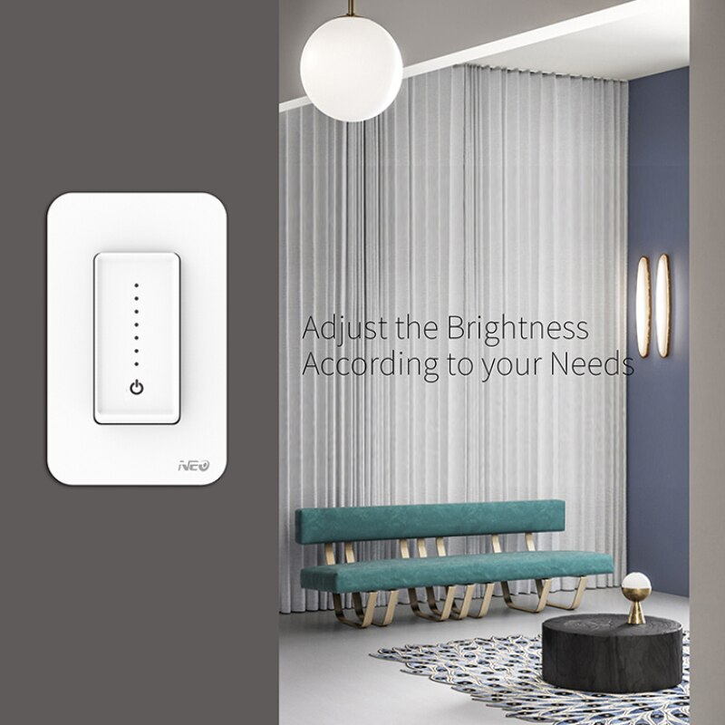 Atenuador inteligente de luz Tuya, Control por voz con aplicación Alexa, Google Home, Control por aplicación, un solo polo, 3 vías