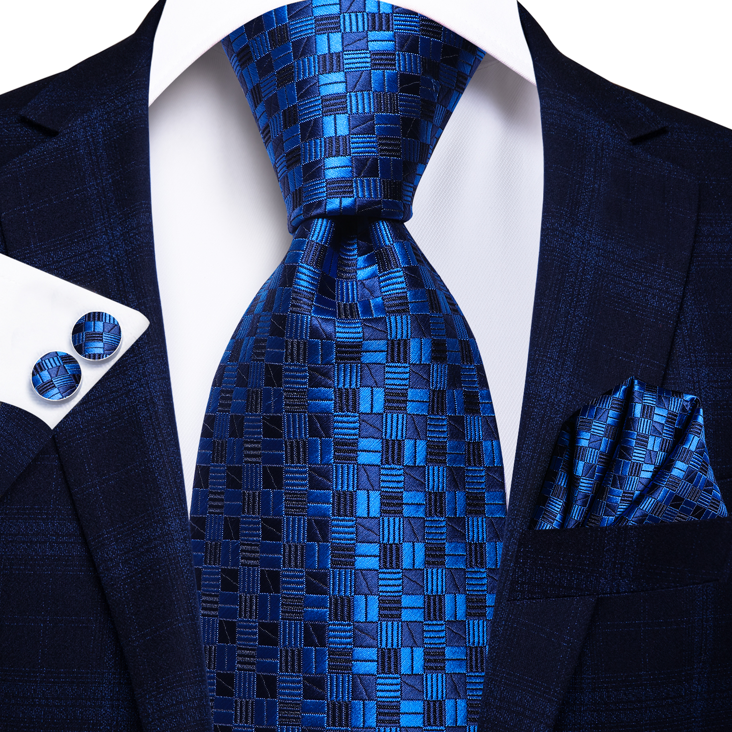 Hallo-binden Plaid Punkte Lila Grau Herren Elegante Krawatte Taschentuch Manschettenknöpfe für Rauchen Klassische Seide Luxus Krawatte für Mann