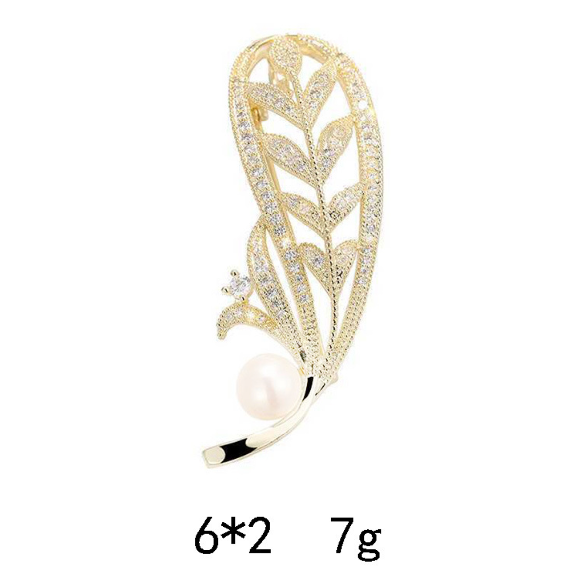 Broches de diamantes de imitación de mariposa y perlas a la para mujer, alfileres de ropa fijos de Metal elegantes, joyería diaria de alta gama al por mayor: Color dorado