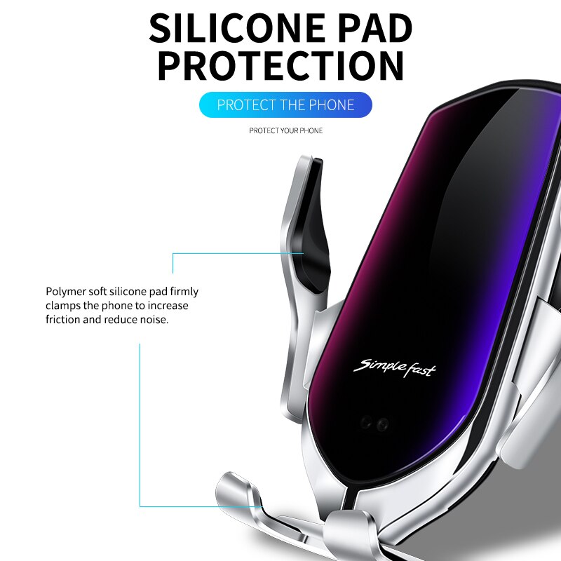 DCAE Automatic Clamping Wireless Car Charger for iPhone 11 8 X XS 10W Qi Fast Charging Air Vent Phone Holder For Samsung S20 S10