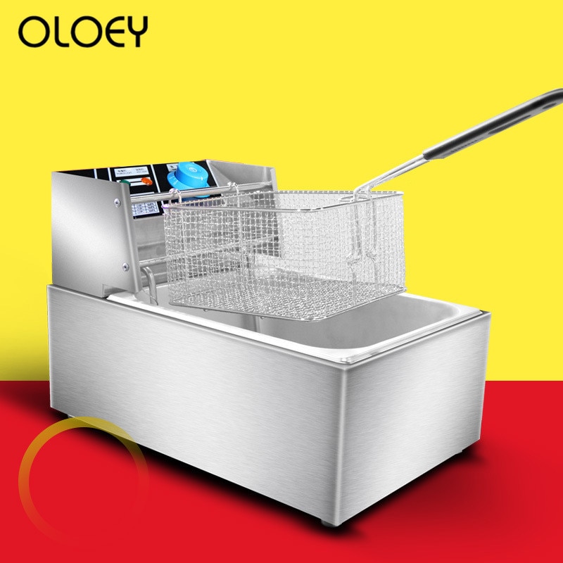 2000w Commercial Electric Deep Fryer Fryer Smoke Free Electric Deep Fryer Thick Stainless Steel Fryer