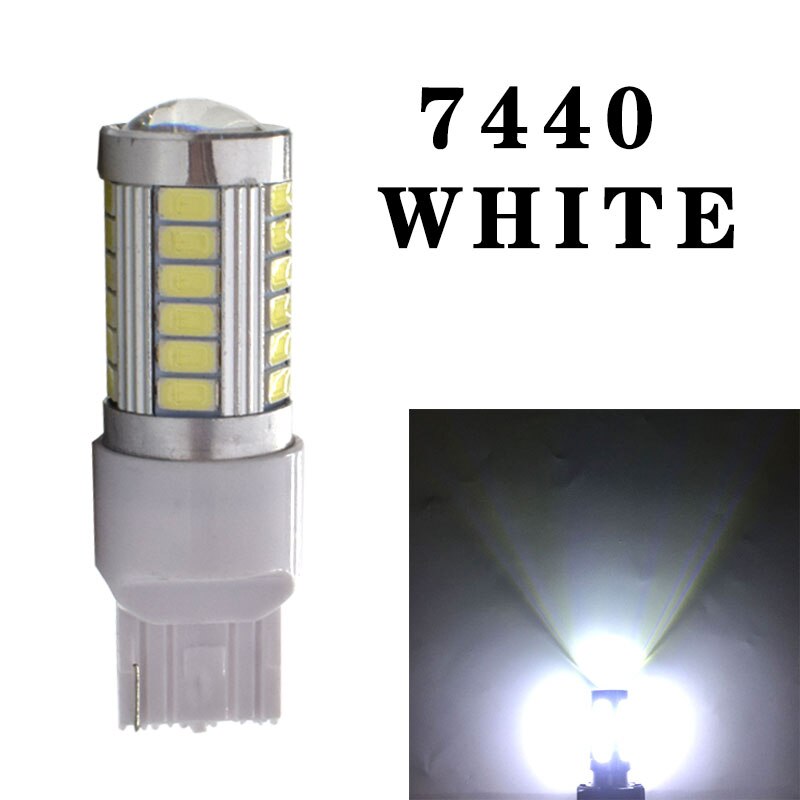 1156 ba15s p21w 1157 p21/5w t20 led automotive tail glödlampa bromsljus bil led backljus varselljus varslar: 7440 vita