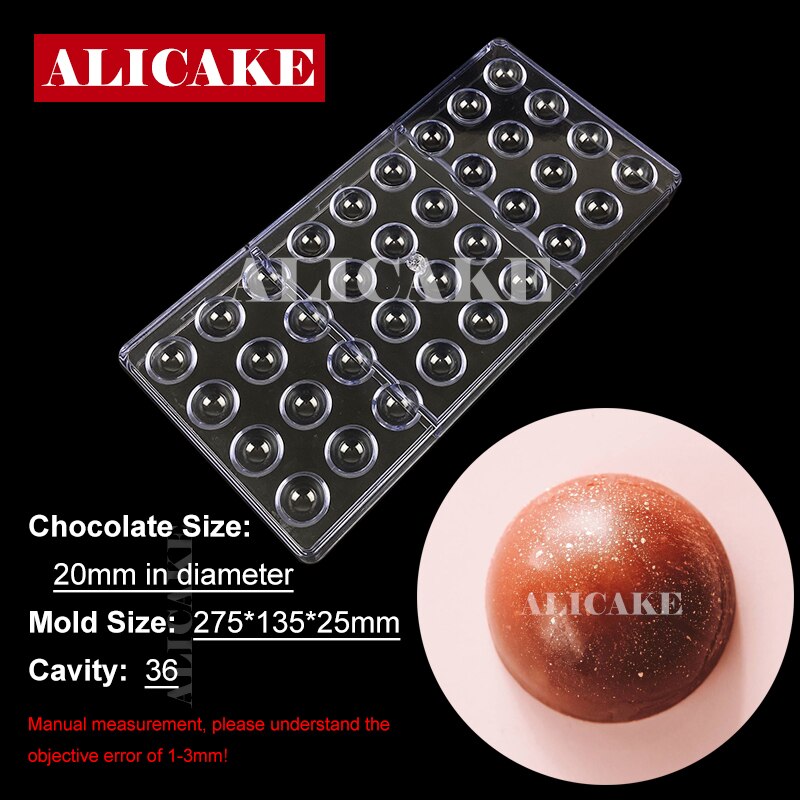 3D Polycarbonaat Chocolade Mallen Gereedschap Lade Vorm Mal Voor Chocolade Bar Cakevorm Zoetwaren Bakken Gebak Bakkerij Gereedschap: 20mm
