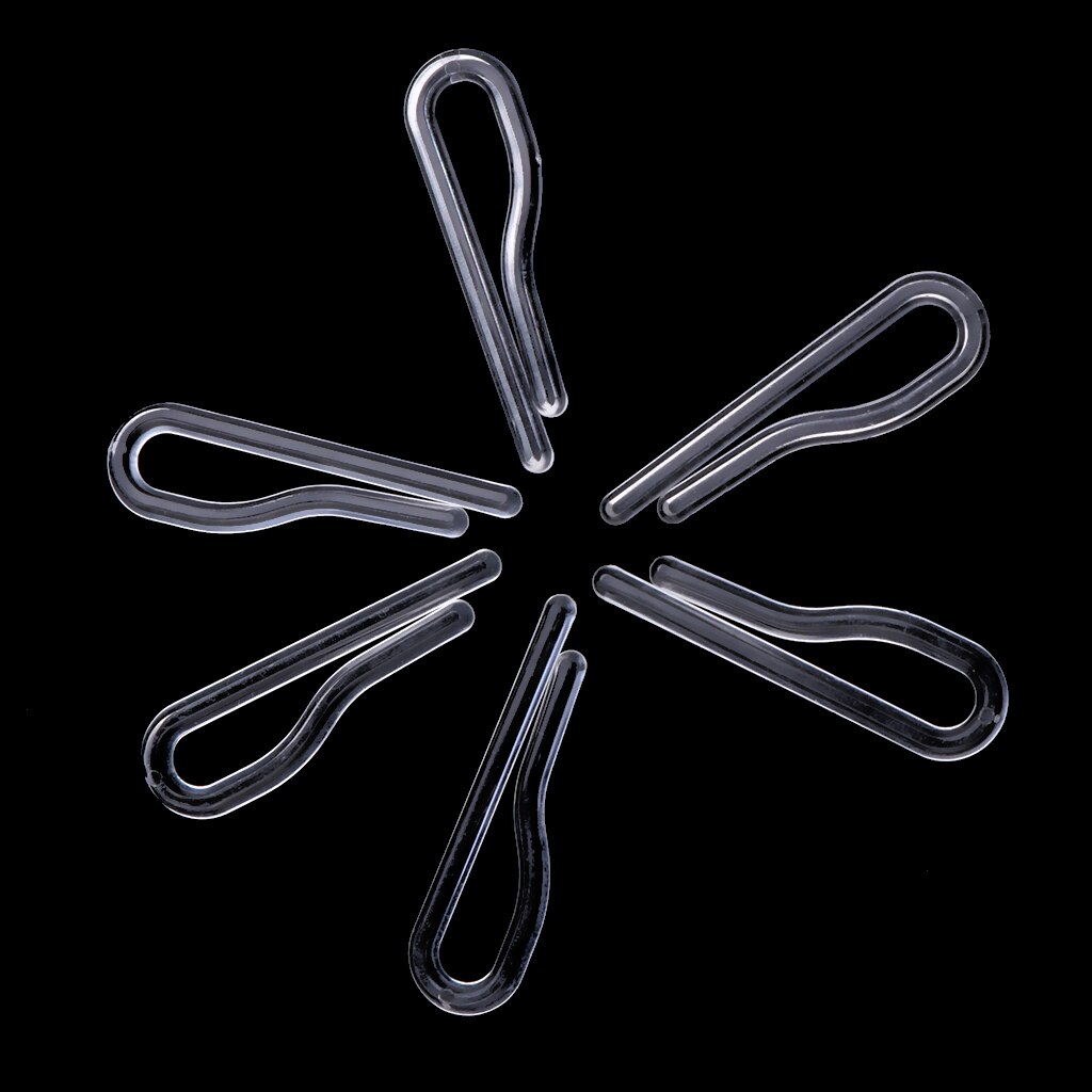 100 Stuks Transparante Plastic Kraag Pinnen Craft Peg Clips Set