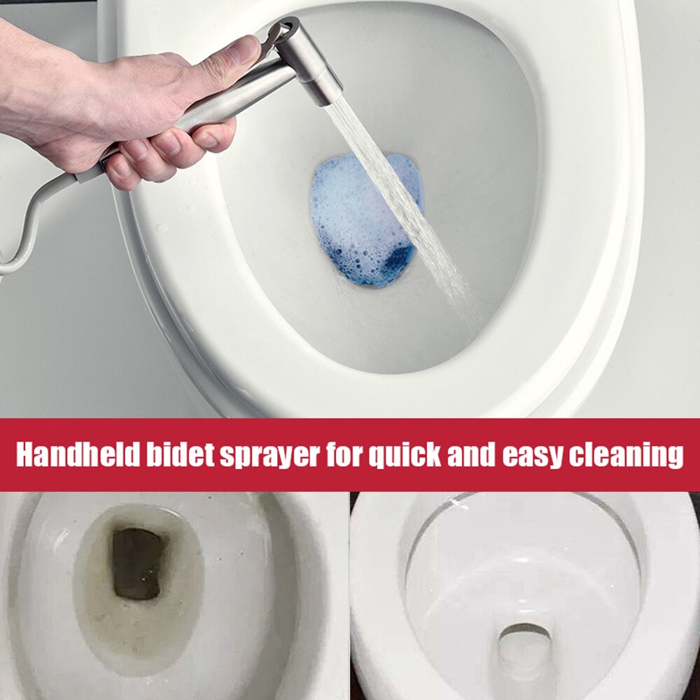 Bidet T-Adapter with Shut off Valve Stainless Steel Water Diverter Valve Dual-Connector Valve for Toilet Bathroom