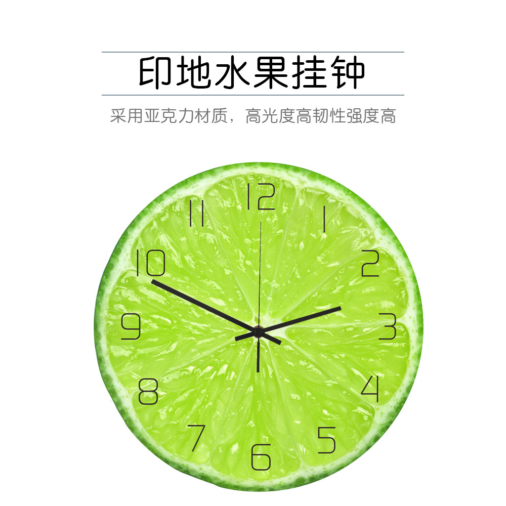 Schlafzimmer Glas Wanduhr nordisch Große Moderne Küche Wanduhren Dicken Uhren Neuheit Wohnzimmer Uhr Wohnkultur: Limette