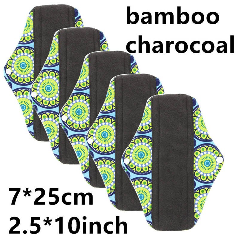 1pc Dag Gebruik Maandverband met Organische Bamboe Innerlijke Waterdichte Gedrukt Regelmatige Flow Herbruikbare Super Zachte Mama Pads: M-30