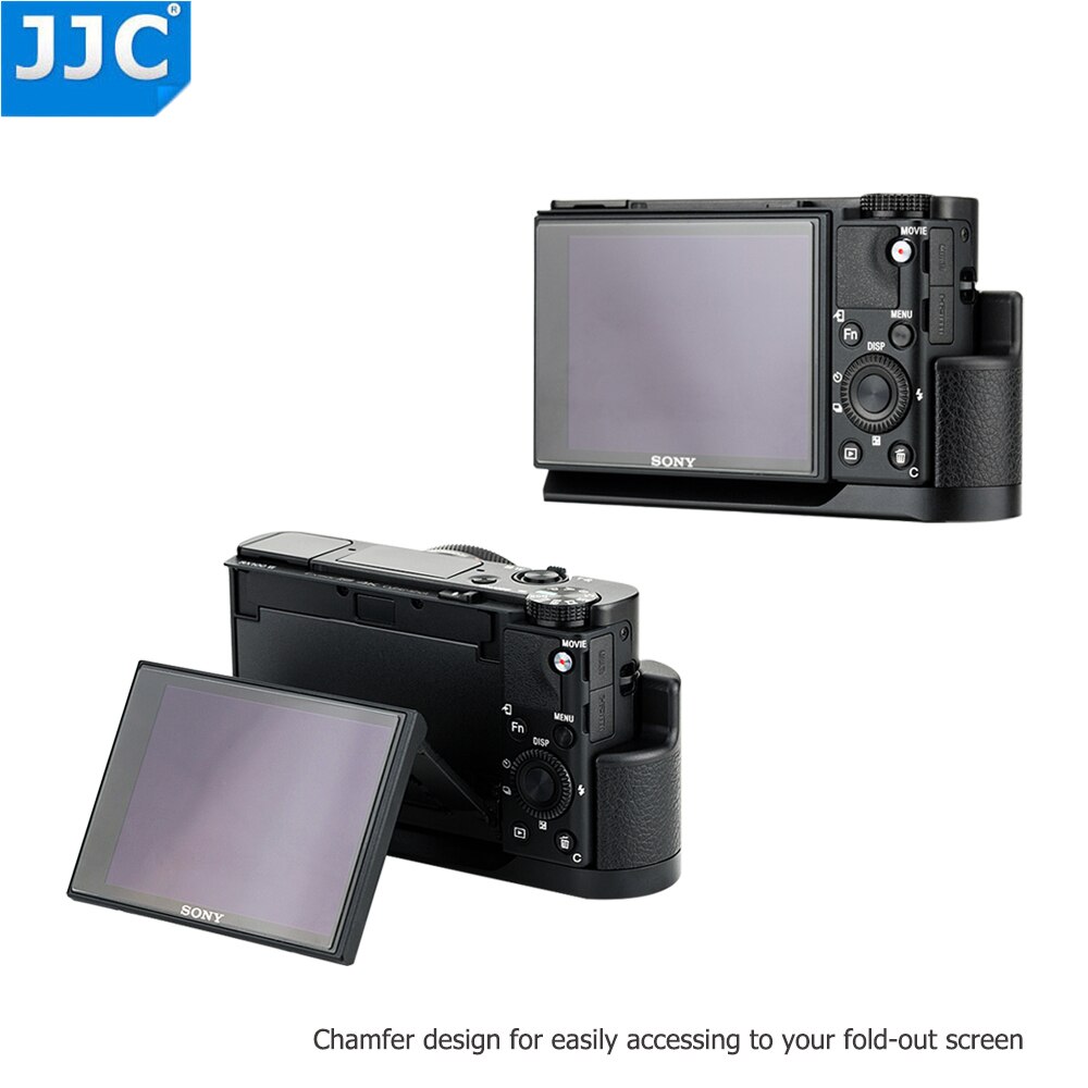 JJC caméra à dégagement rapide poignée antidérapante avec prise de trépied 1/4 "-20 pour Sony RX100 Mark VI V VA IV II 6 5 4 3 2 caméras