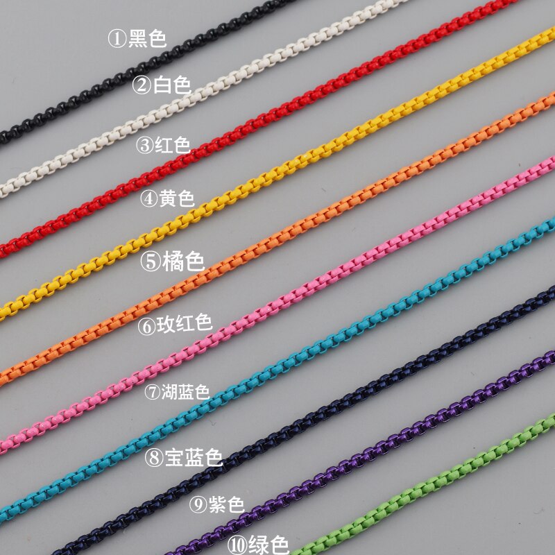 Verklaring Koper Emaille Boho Regenboog Kleur Box Ketting Choker Ketting Voor Vrouwen Meisje Collier Femme Zomer Bijoux