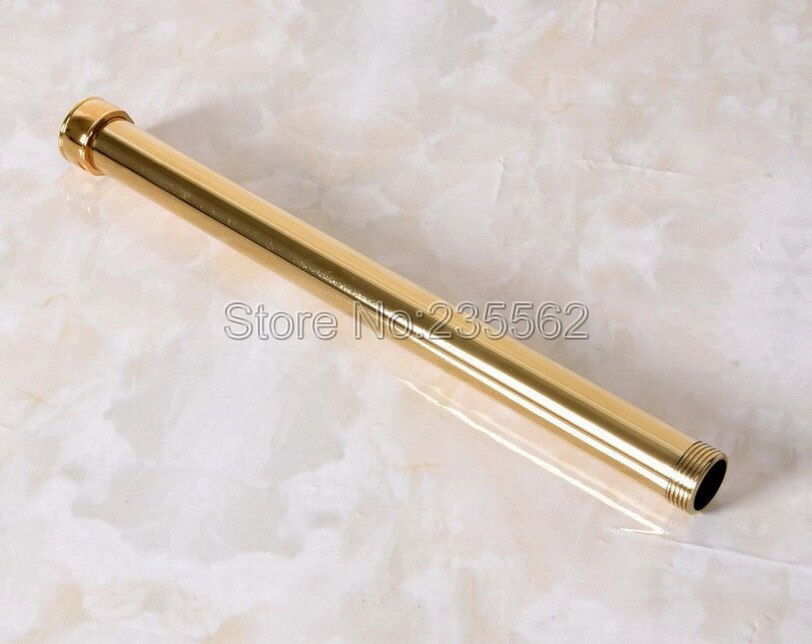 Gold Color Brass Extension Tube Pipe Rod For Rain Shower Faucet Set (G3/4") Lba703