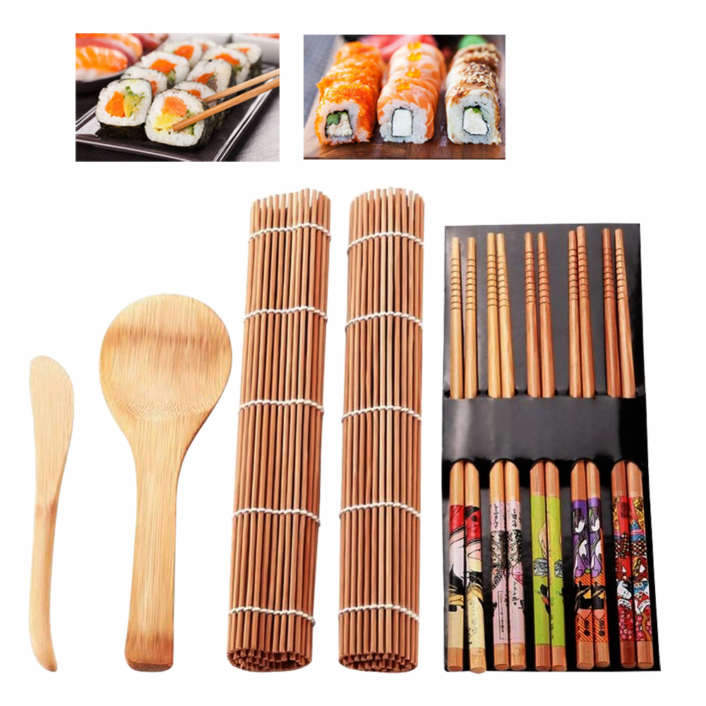 Juego de utensilios de cocina para hacer Sushi, molde de arroz, cocina, Kit de herramienta de fabricación de Sushi, molde para Sushi, conjunto de utensilios para cocina para Sushi, 1 Juego: type 1