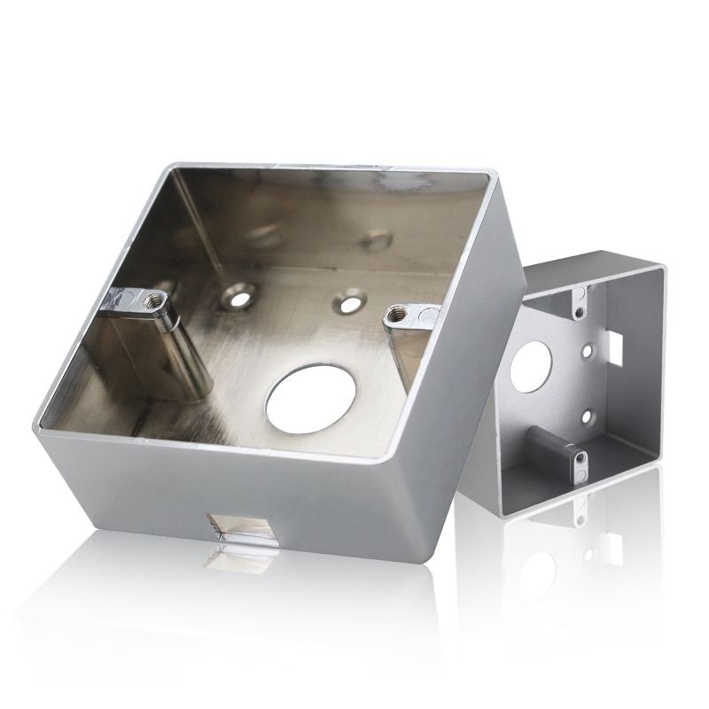 Metal wall mounting bottom box base case for exit button switch release