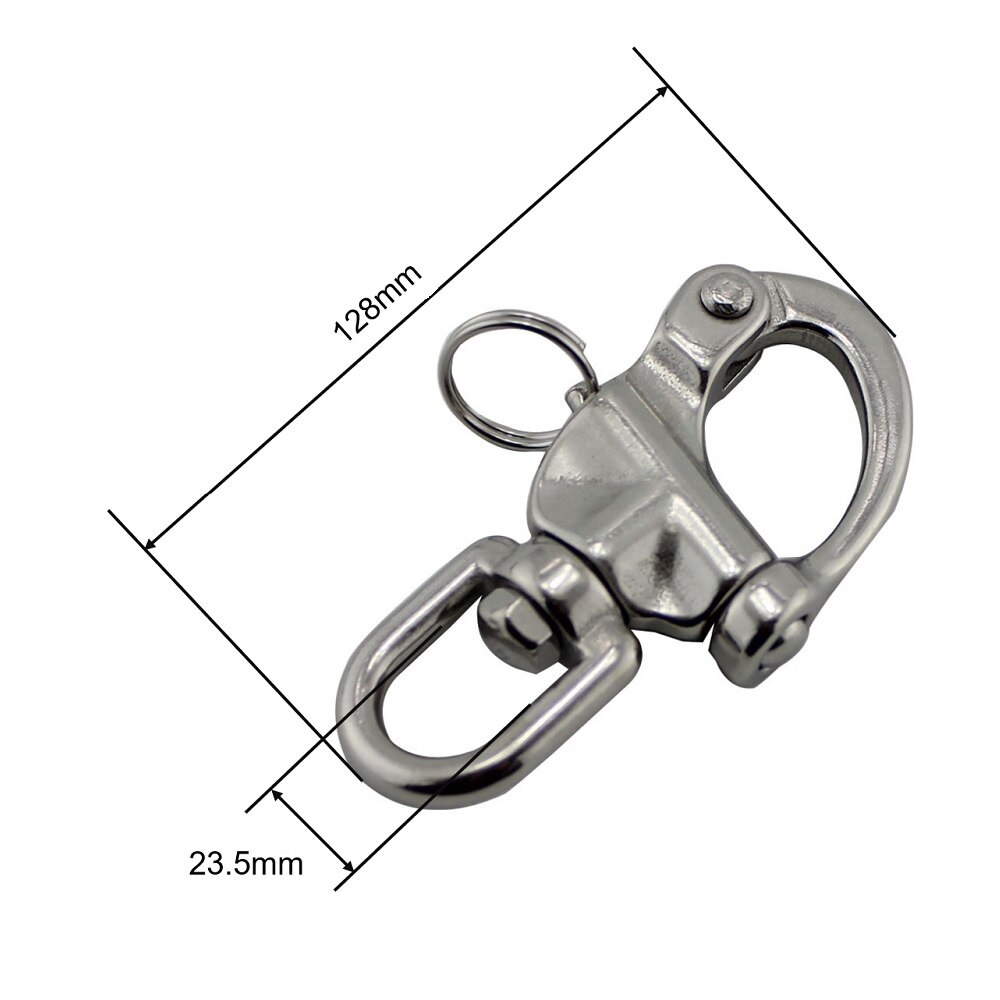 5PCS Quick Release Snap Shackle 316 Stainless Steel 70mm 87mm 128mm Heavy Duty Sailing Quick Release Swivel Trigger Snap Shackle