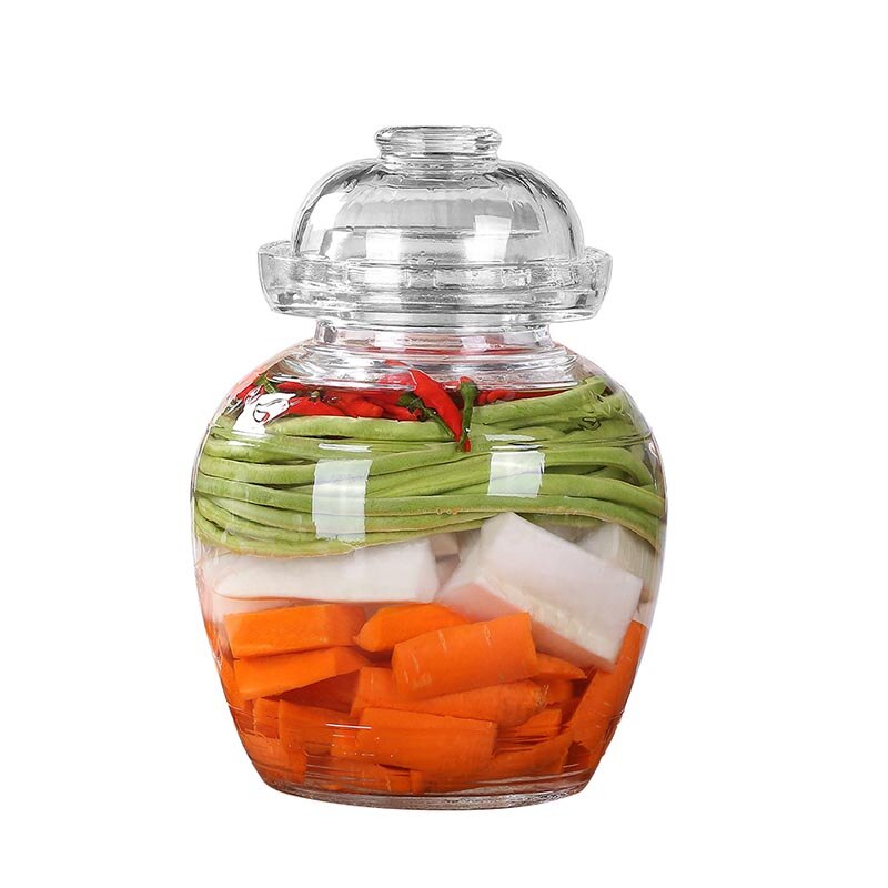 Sichuan Pickle Jar Dikker Transparant Glas Gebeitst Potten Groenten Beitsen Verzegelde Opslag Container Thuis Kimchi Jar Keuken