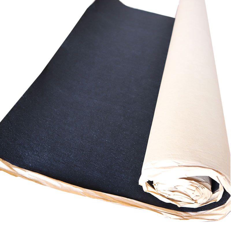 1 x 1m subwooferhögtalare filt flanell ljudabsorberande diy självhäftande trasa: Svart