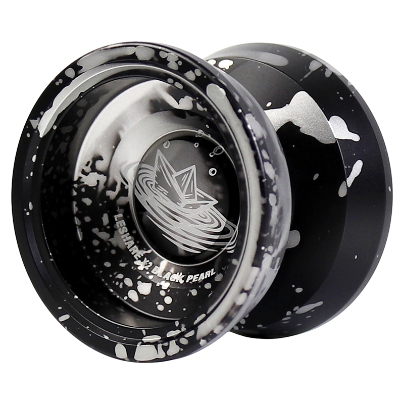 X2 Zwarte Parel Concurrerende Jojo, Yoyo Voor Beginners Legering Yoyo, Te Terugkeer En Practise Trucs: Licht Geel