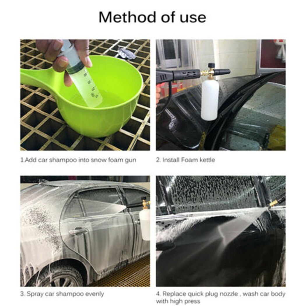 Jet Foam Lance Plastic Pressure Quick Release Washer Adjustable Bottle