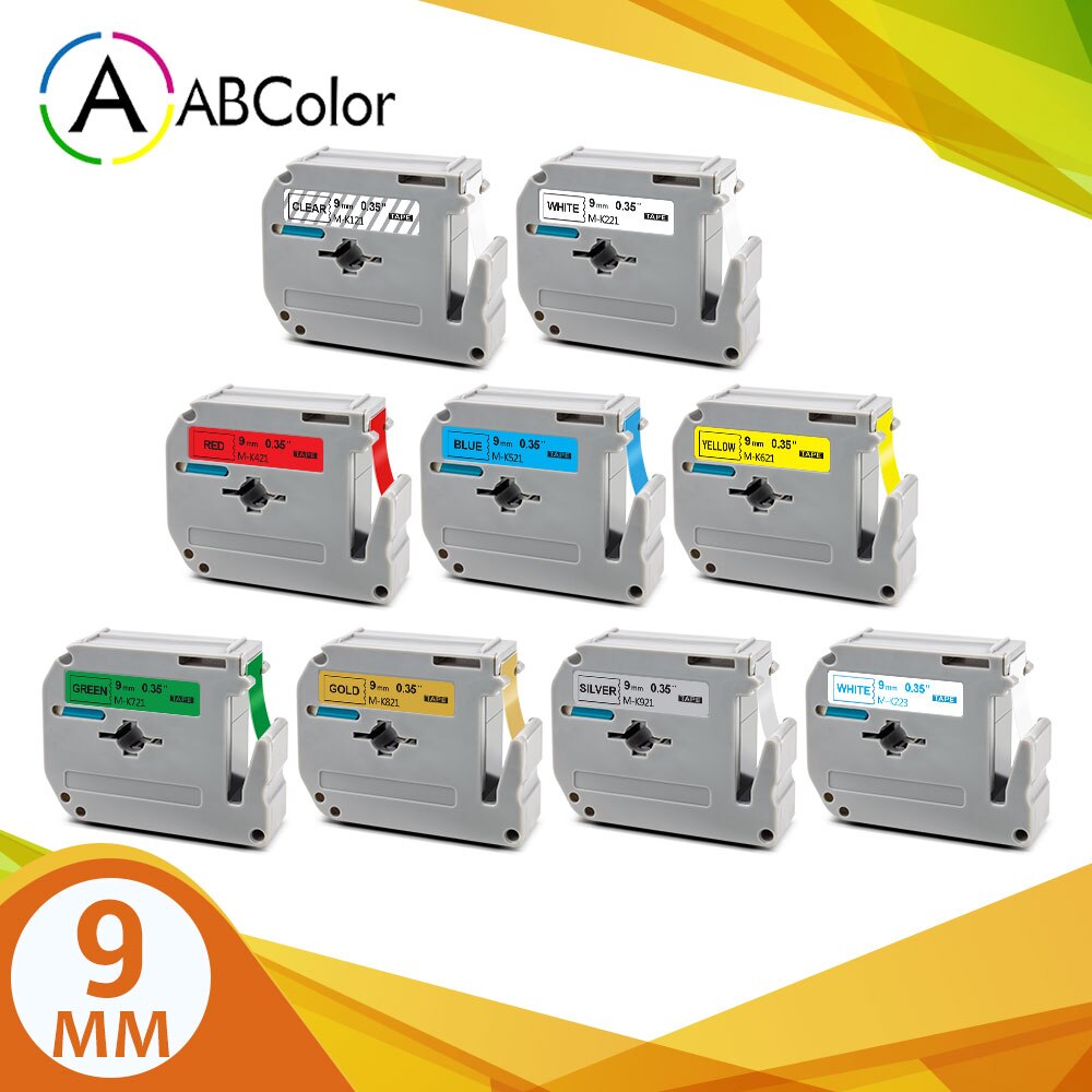 9mm/12mm Tape For Brother MK-131 MK-231 MK-431 MK-531 MK-631 MK-731 MK-121 MK-221 Label Tape For Brother P touch Label Maker