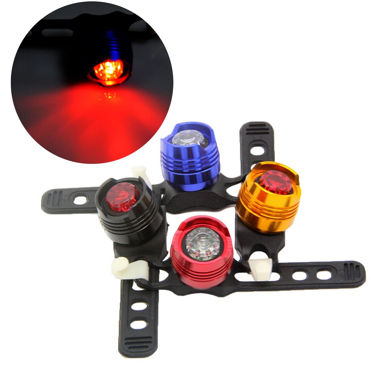 Waterproof Flashing Bike LED Rear Safety Light Cycling Warning Back Tail Lamps