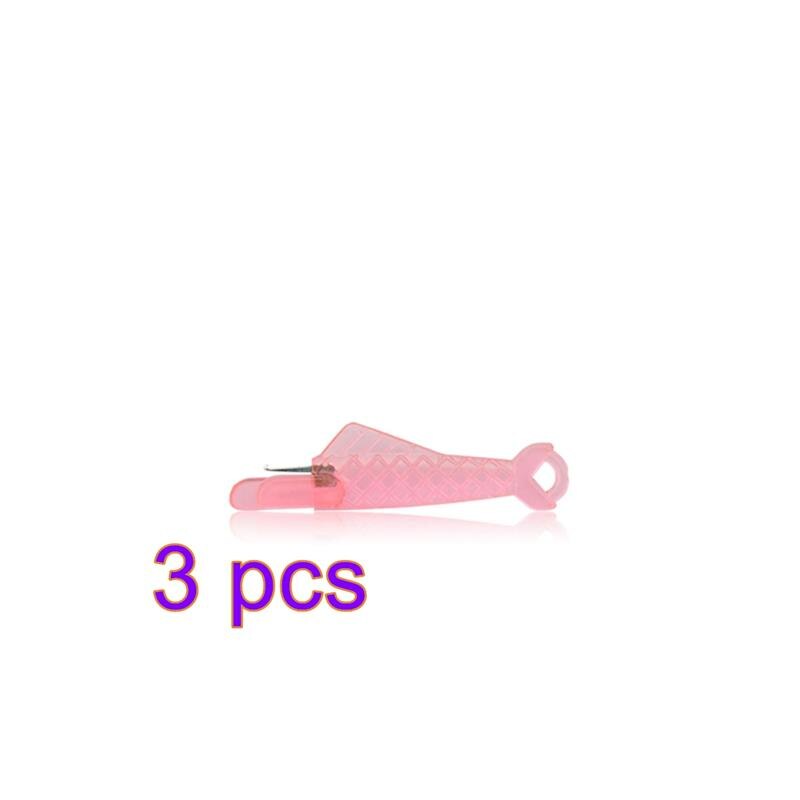 Quick Needle Threader Sewing Machine 1/3/5 Pcs Needle Threader Needle Changer Stitch Insertion Tool Threader Sewing Accessories: 3PCS pink