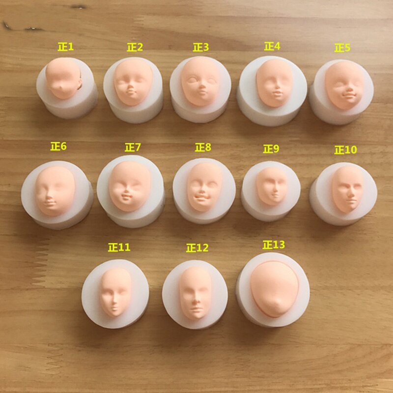 1 stk kake dekorasjonsverktøy 3d baby face myk leireformverktøy silikonform kake sjokoladegodteri bakeform fondant