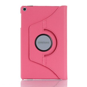 Voor samsung galaxy tab  s5e 10.5 hoes tablet sm -t720 sm-t725 10.5 '' 360 draaibare flip lederen standaard hoes met pen + film: Rozenrood
