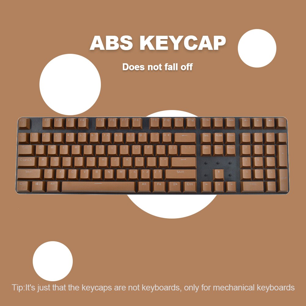 Capuchons de touches de clavier vierge pour clavier mécanique Cherry MX, ABS, 104, double, barre d&#39;espace, interrupteurs: Coffee