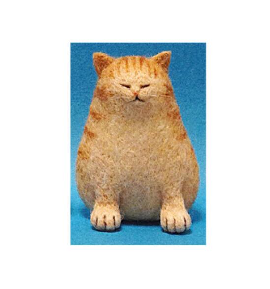 Novice Cat Wool Felt wool needlepoint kit wool felt needle felting decoration craft needlecraft: C