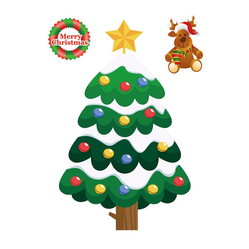 Jul julemanden vinduesklistermærker julemanden wallsticker glædelig jul til hjemmet vinduesudstillingsindretning godt år