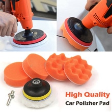 7Pcs Car Polishing Waxing Sponge Wheel Buffing Pad Set Car Polisher with M10 Drill Adapter Pad Diameter 3Inch for Electric Drill