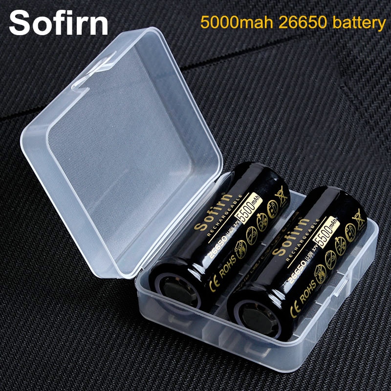 Sofirn 26650 Batterij 5000 mah 3.7 v Oplaadbare Batterijen Hoge Capaciteit Lithium Batterij voor LED Zaklamp Li-Ion Batterijen