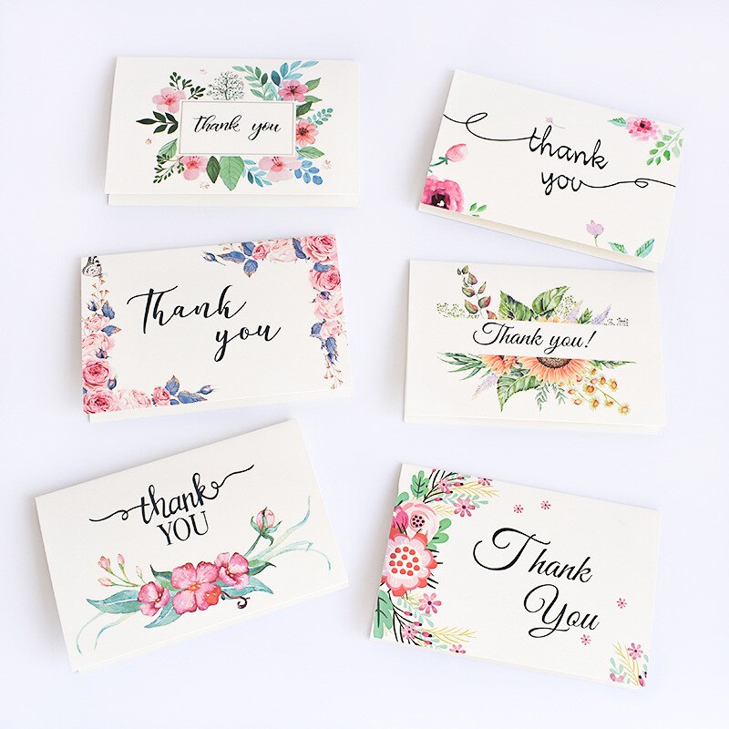 6pcs/lot Retro Rural Greeting Cards Thank You Card with Envelope for Season Mother' Day Blessing Cards AQ120: 002
