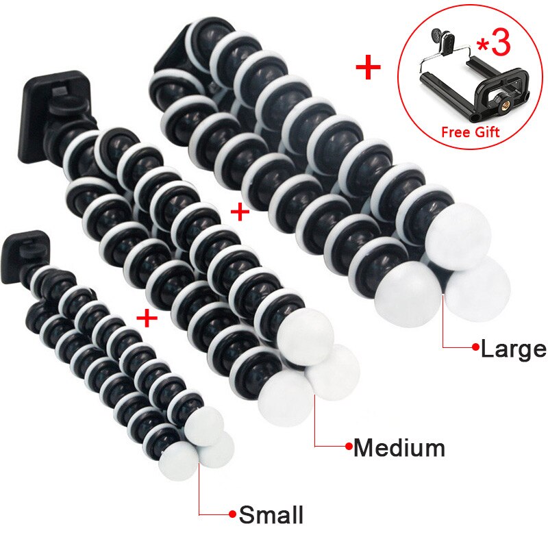 Flexibles gorillapod-stativ mit oktopus-motiv für handys, kameras, tische und schreibtische – mini-stativ für iphones, rog, samsung und xiaomi.: Lms