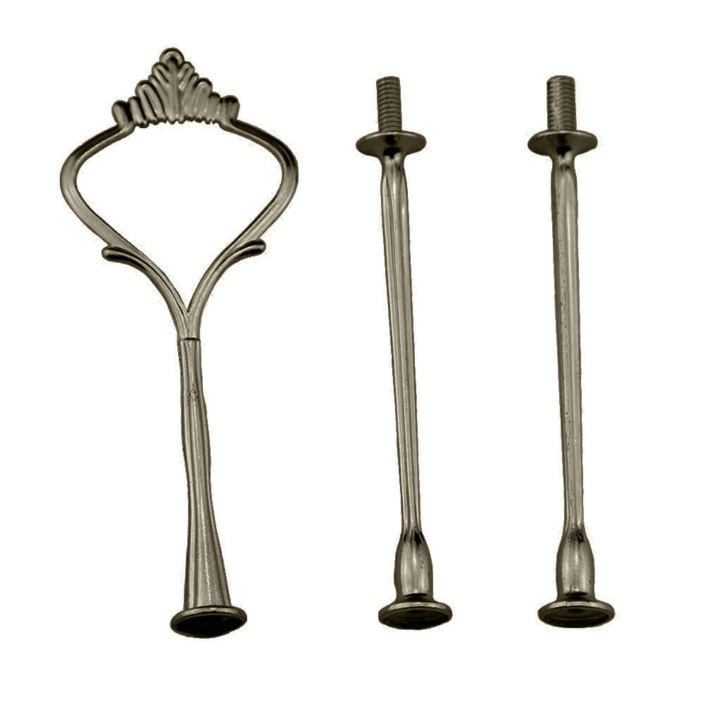 3 Tier Hardware Crown Cake Plate Stand Handle Fitting Wedding Party Table Decor Afternoon Tea Plates Party Tableware Cake Tray: Bronze